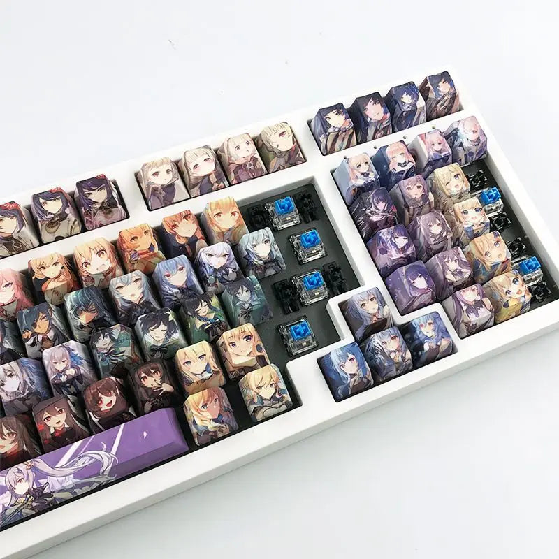 Cartoon Anime Genshin Impact Keycap zhongli Mechanical keyboard replacement key R4 PBT thermal sublimation Cherry OEM height