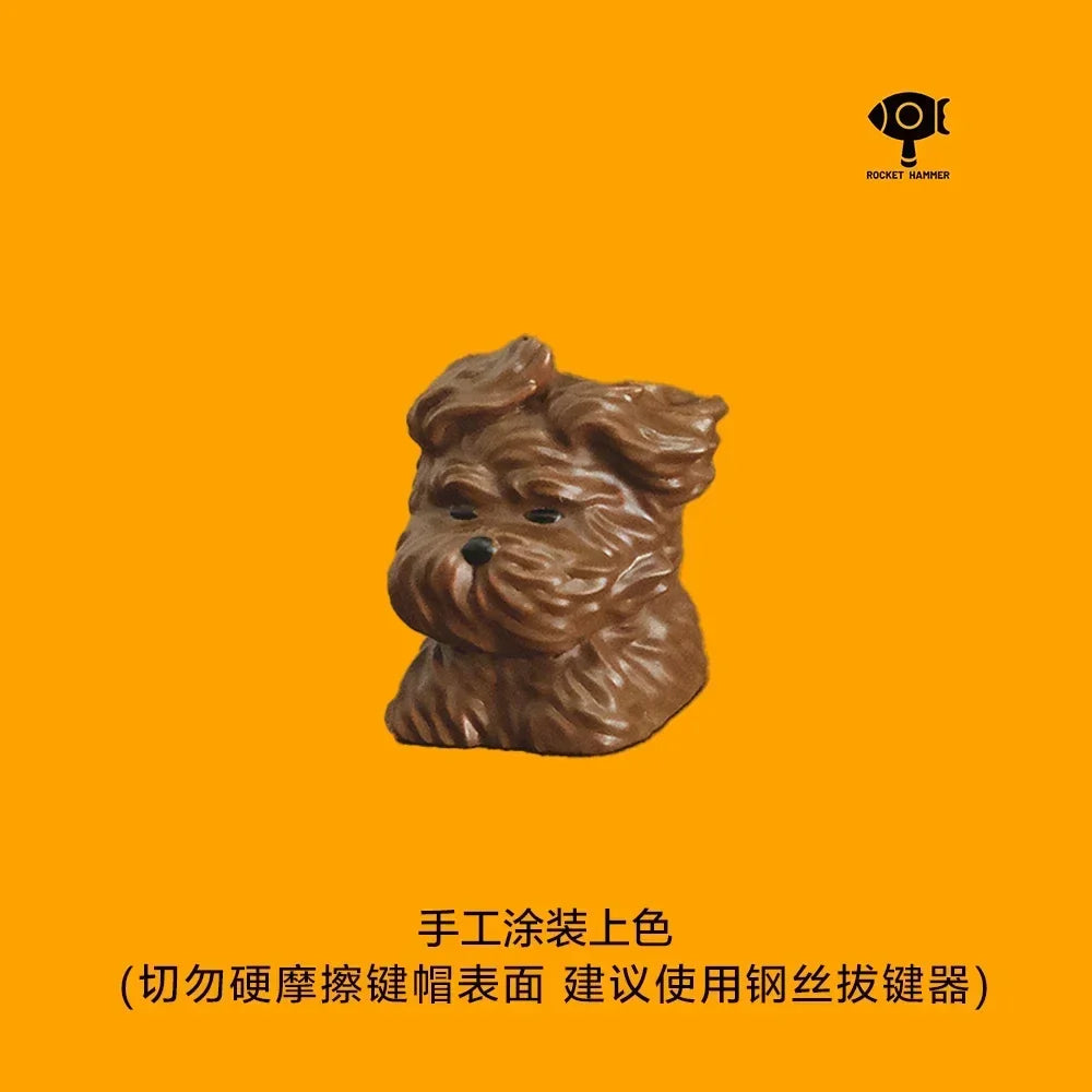 Wind Blown Puppy Customized Key Caps Cute Animal Resin Keycap MX Switch Keycaps for Mechanical Keyboard Caps PC Accessories Gift