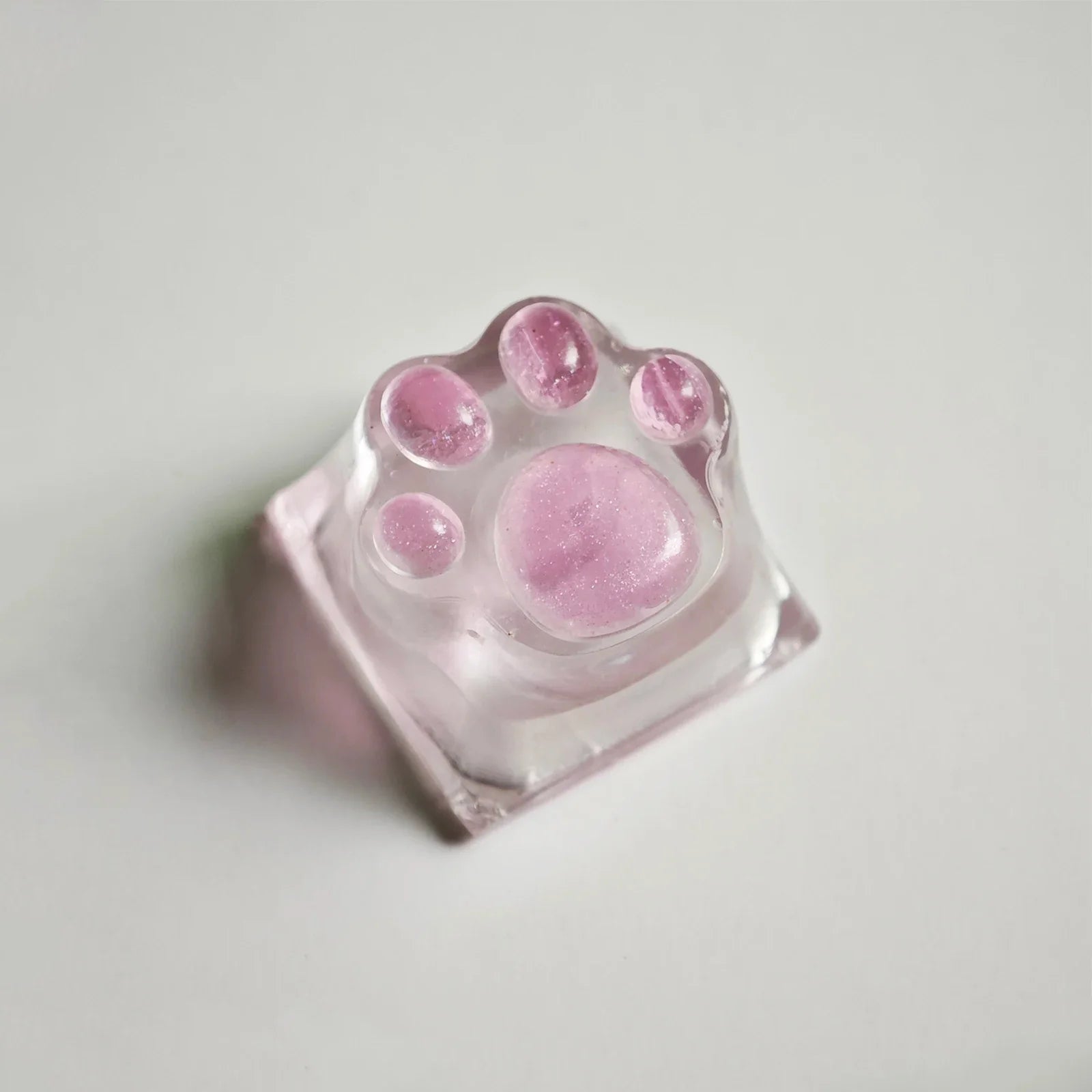 Games Backlit Keycap Cat Paw Cute DIY Key Cap for Mechanical Keyboards Personalized Transparent Crystal Keycap Cherry MX Axis