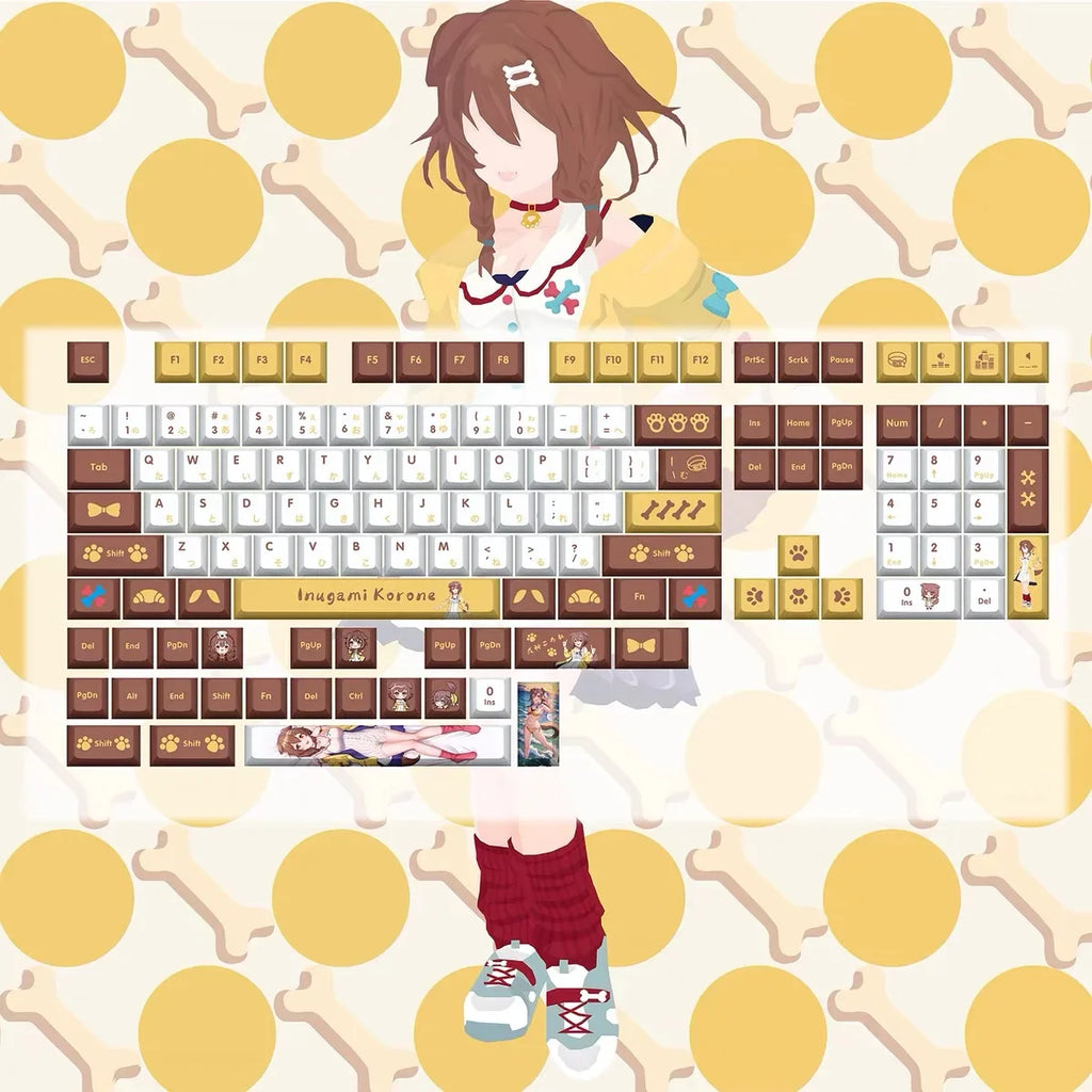 Hololive Vtuber Keycaps Tokoyami Towa Keycap PBT DYE Sublimation Cherry MX Cross Axis Switch Keycap for Mechanical Keyboard