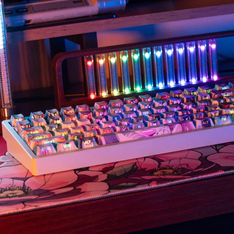 Anime Girls Smile Album Theme Keycap Set 130 Keys Cherry Profile PBT Dye-sublimation MX Switch Keycaps for Mechanical Keyboards