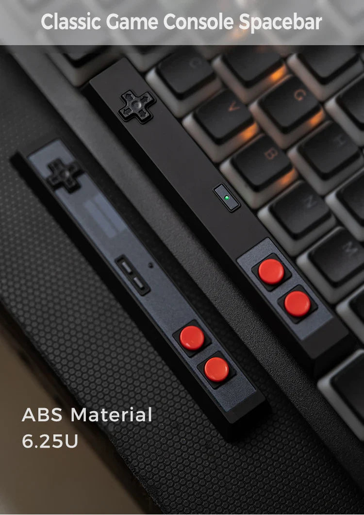 Retro Gamepad Keycap 6.25u spacebar Artisan Keycap ABS Material For MX switches for Gaming Mechanical keyboard Black White