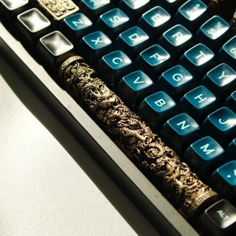 ECHOME Dragon Pillar Space Bar 6.25U Resin Artisan Keyboard Cap Original Chinese Culture Custom KeyCap for Mechanical Keyboard