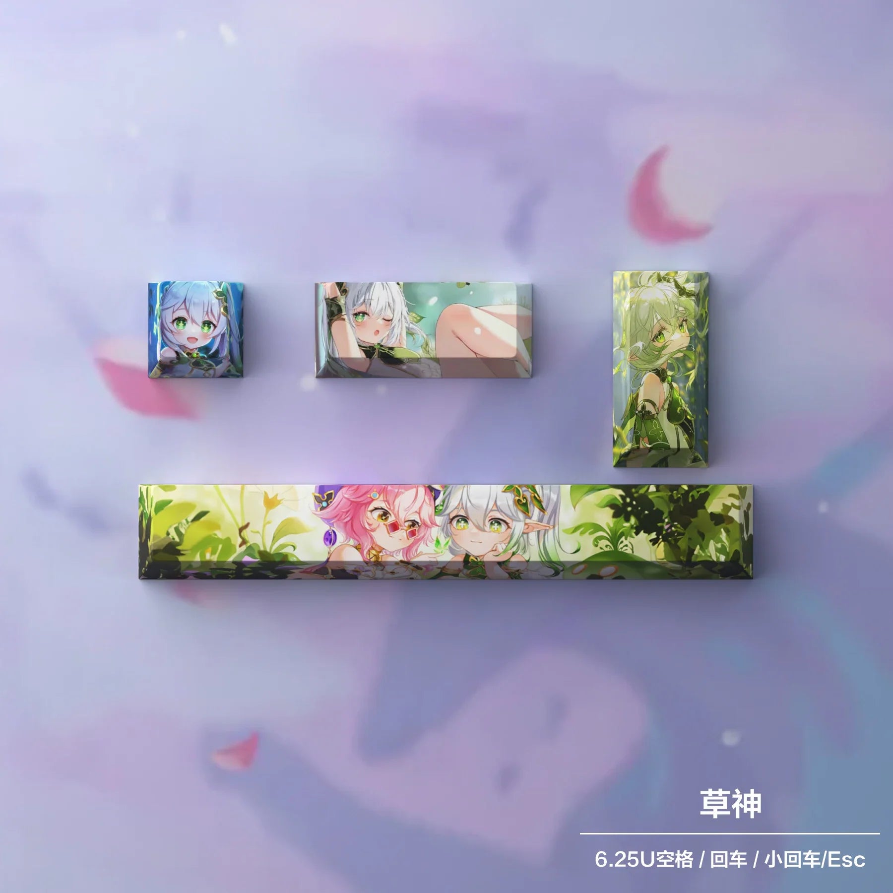 New Genshin Impact Keycaps DIY Anime Keyboard Cap Cherry Profile Pbt R4 Customl Mechanical Keyboard Decorative Accessories Gifts