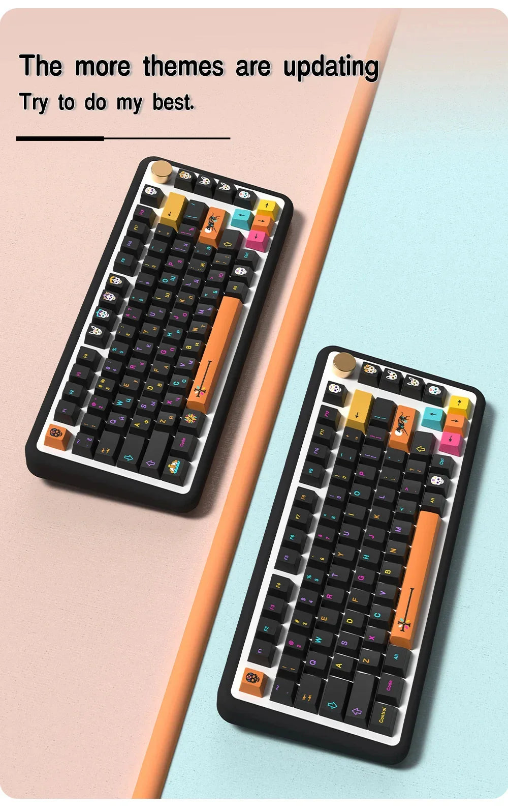 KYOMOT GMK Mictlán Theme Keycap PBT Underworld Keyboard Cap Cherry Profile Key Cap for MX Switch Mechanical Keyboard Accessory