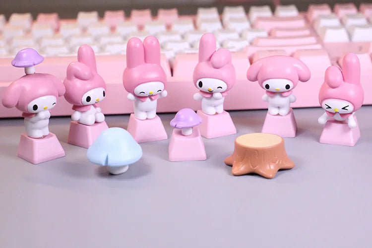 New Sanrio mMechanical 3D Keycap Game Keyboard Accessories Kuromi Melody Cartoon Cute Single Personality Keycap Enter Key