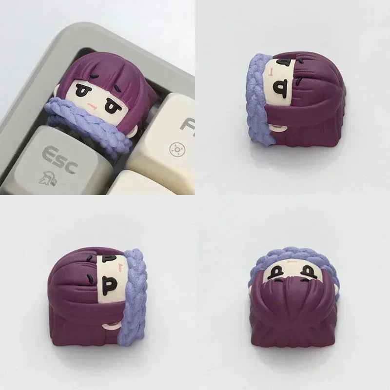 Anime Keycaps Cute Resin Keycap Cherry Profile Custom Artisan Keycaps for Mechanical Keyboard Key Caps Switch Opener Gamer Gifts