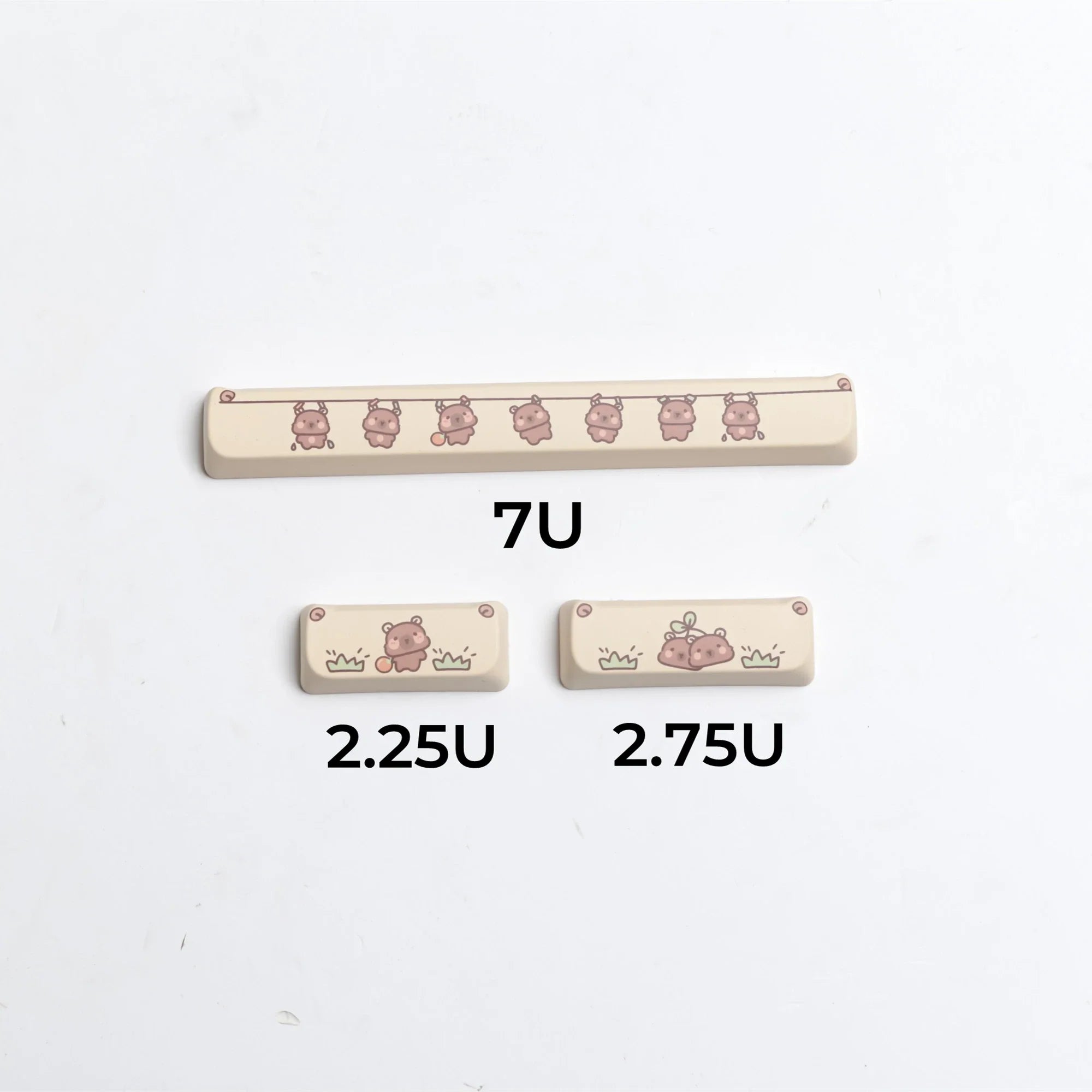 JCM MAO Profile Ear KeyCap Kindergarten Picabara Anime Cute Cat Keycaps for MX Switch Gaming Mechanical Keyboard GK75