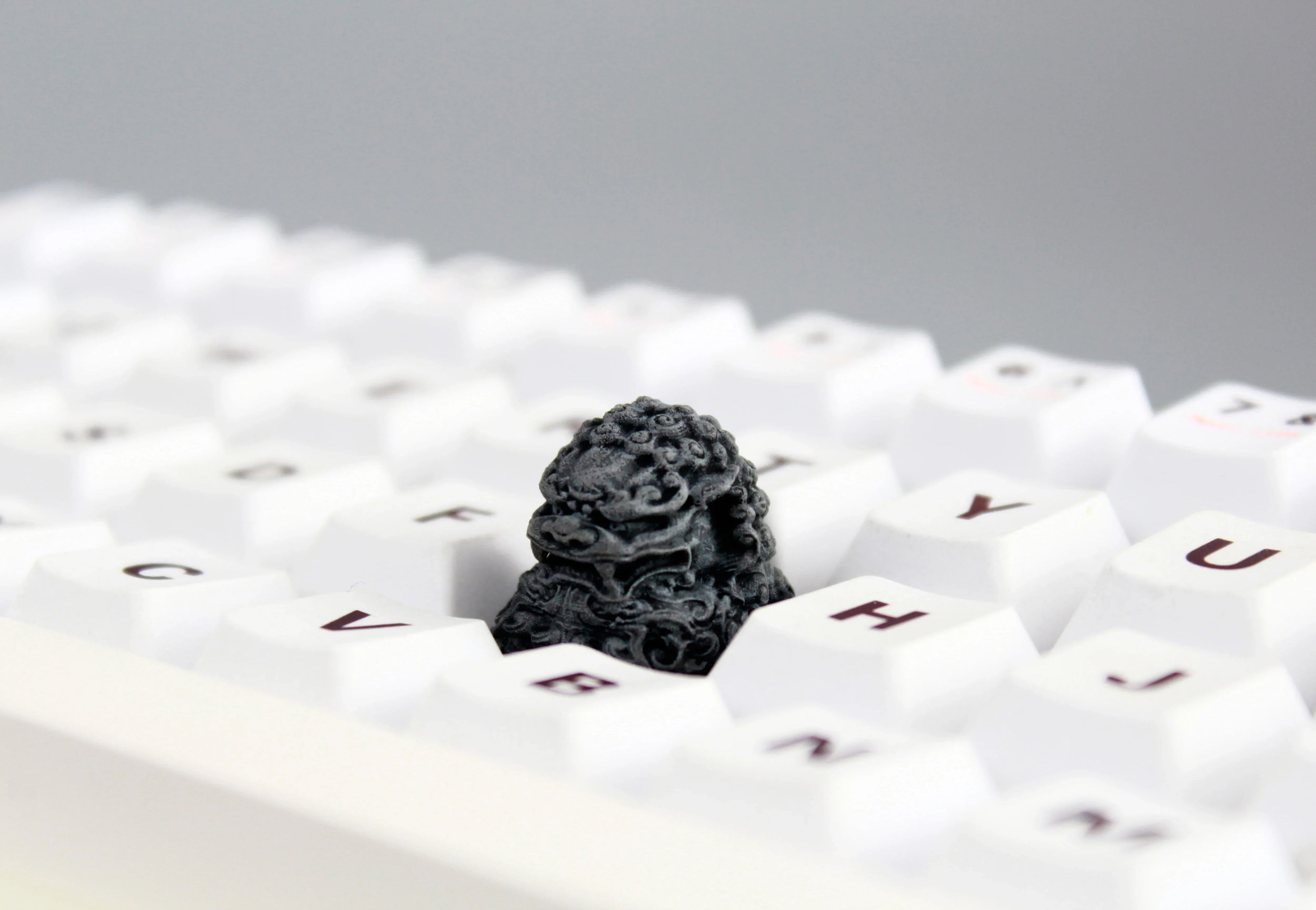 IDeal OEM Resin Keycaps Cherry MX Corss Switch Mechanical Keyboard No Backlit ESC F Zone Keycaps Lion Carved Customize Key Cap