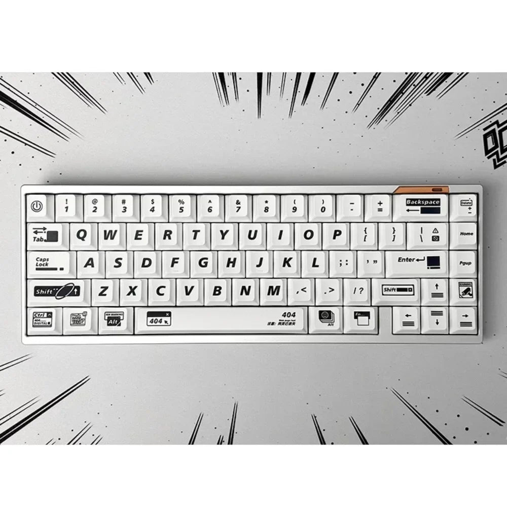BarbarousGiGi PBT Original Profile Thermal Sublimation Cross Shaft Axis Switch 139 Key Caps for Custom Mechanical Keyboard Caps
