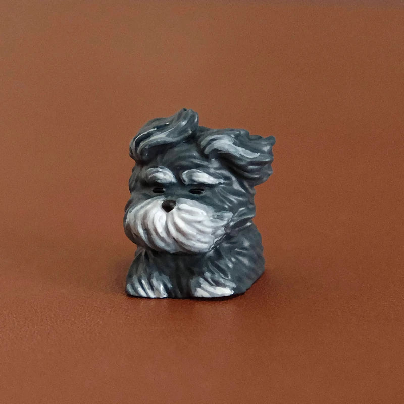 Original Cute Wind Blown Puppy Personalized Key Caps 1 Pc. Vintage Resin MX Switch Keycaps for Mechanical Keyboard Accessories
