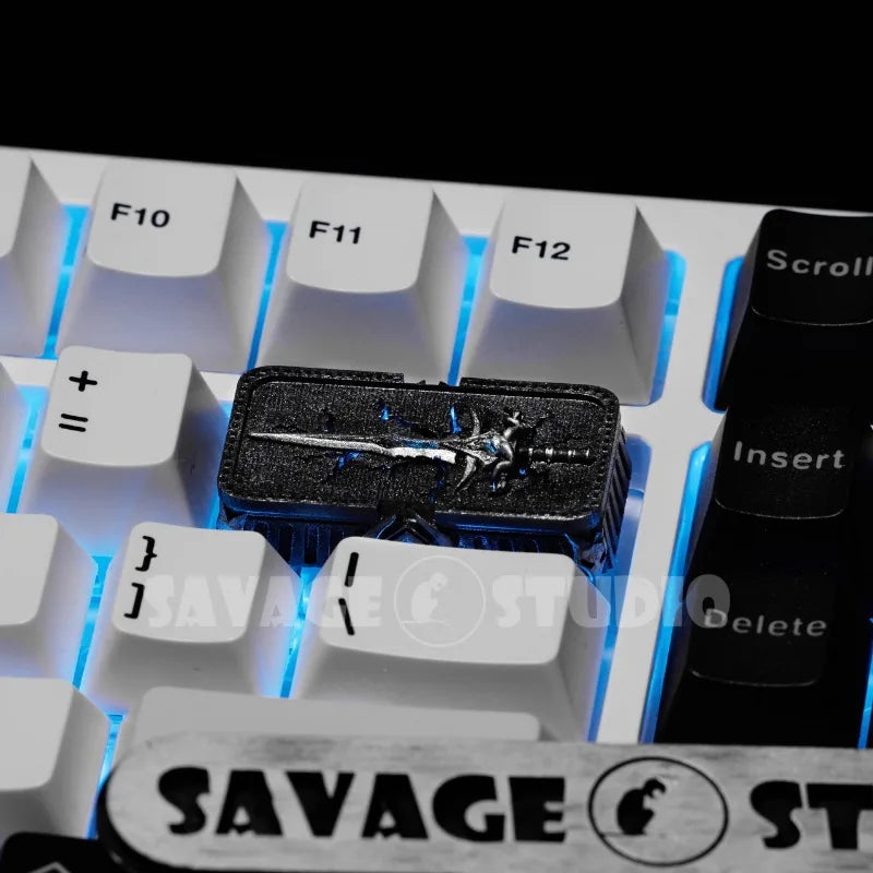 Anime Keycaps World of Warcraft Frostmourne Translucent Key Caps Mechanical Keyboard Caps Korean Keycap Game Peripheral Gifts