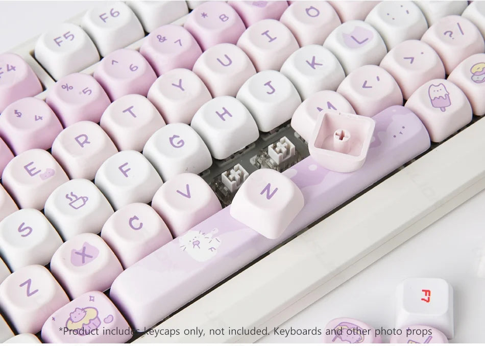 95/132 Keys Cartoon Keycaps PBT Hakimi Dog Cats Keycap MOA Profile Dye Sublimation Keycap For Mechanical Gaming Keyboard