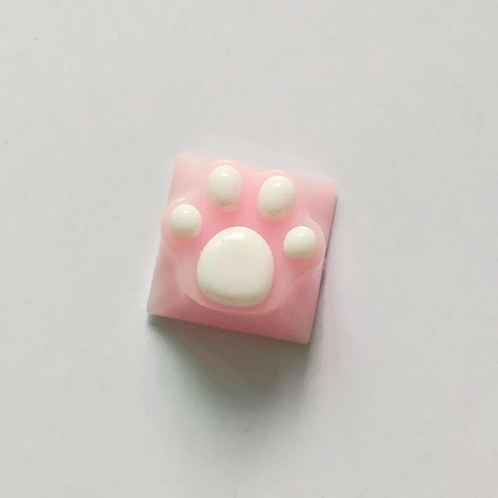 Games Backlit Keycap Cat Paw Cute DIY Key Cap for Mechanical Keyboards Personalized Transparent Crystal Keycap Cherry MX Axis