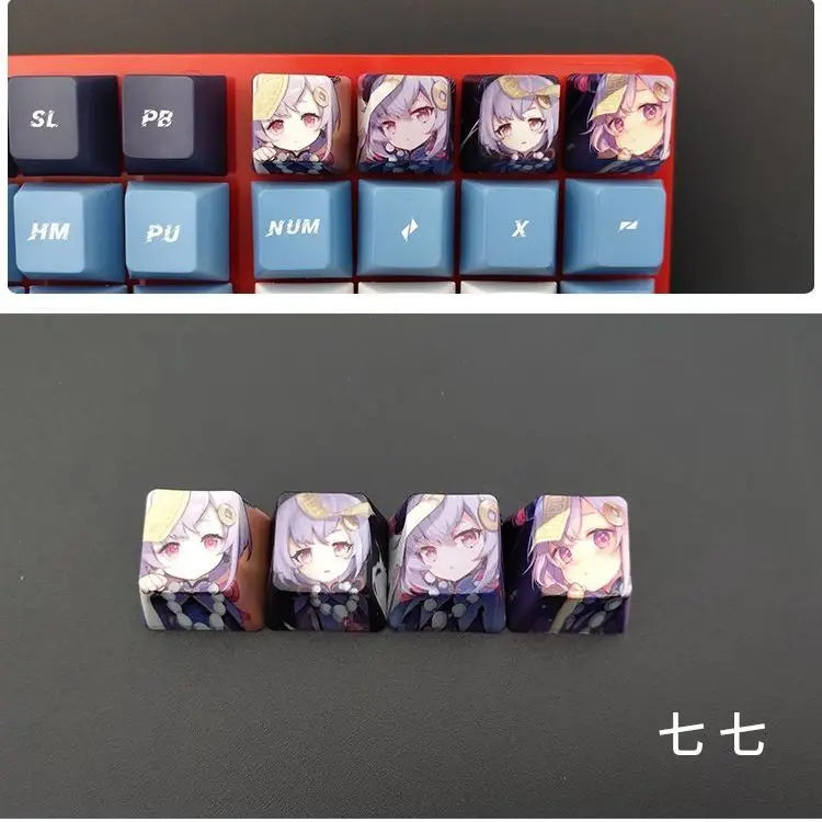 Cartoon Anime Genshin Impact Keycap zhongli Mechanical keyboard replacement key R4 PBT thermal sublimation Cherry OEM height