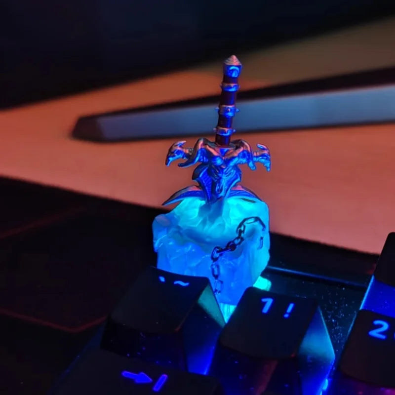 1Pc Mechanical Keyboard Keycaps OEM Height 3d Printed Personalized Resin Keycaps Wrath Of Frost The Lich King Game Key Cap Gifts