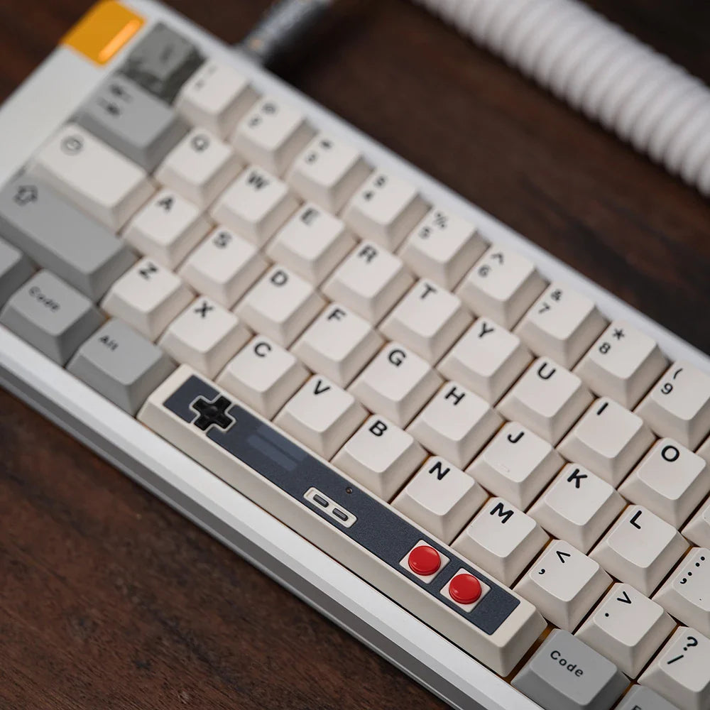 Retro Gamepad Keycap 6.25u spacebar Artisan Keycap ABS Material For MX switches for Gaming Mechanical keyboard Black White