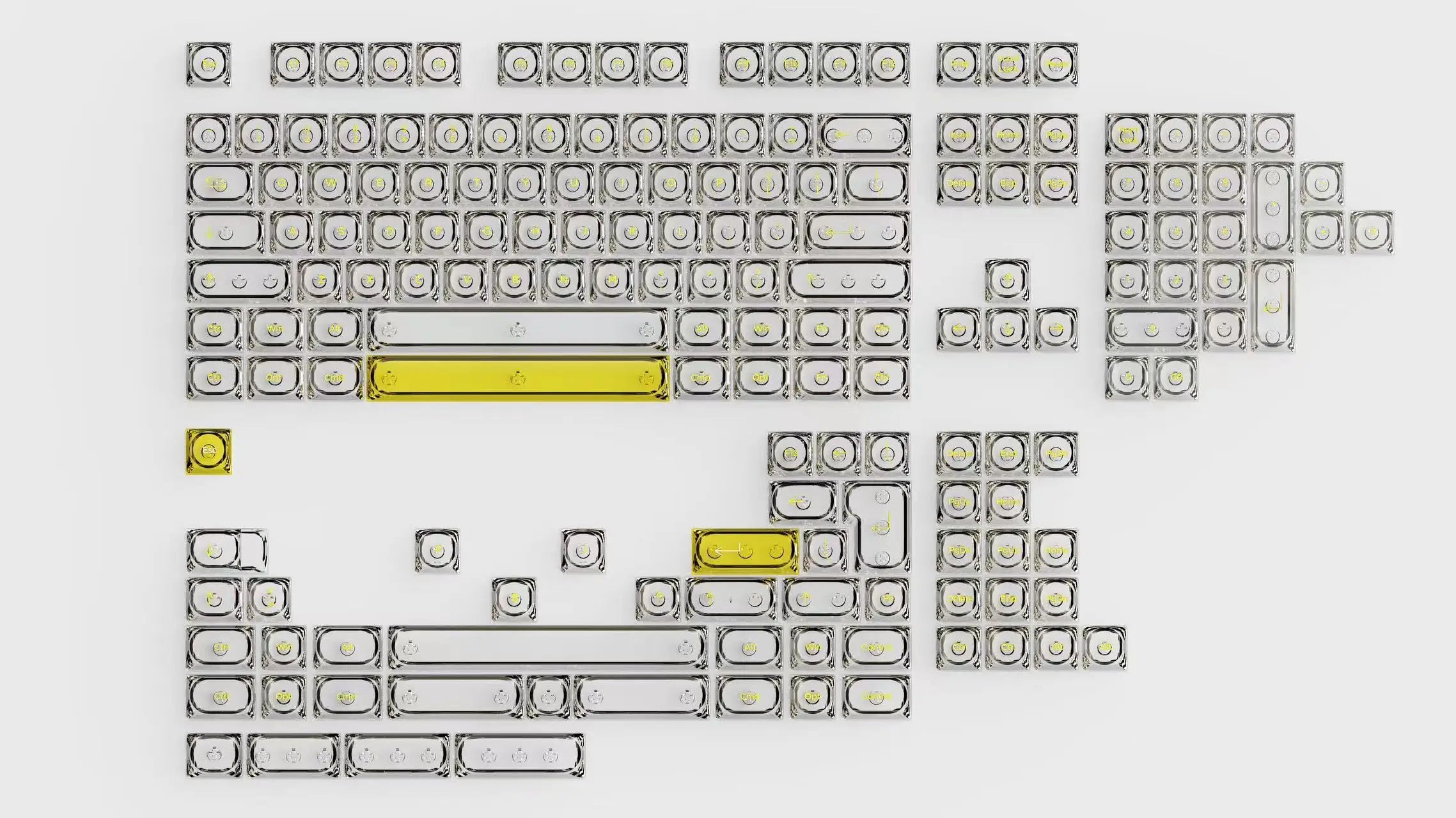 Transparent Keycaps PC 170 Keys Set for Mechanical Keyboard Keycap Accessories Personalized Customization DDA Profile Keycaps