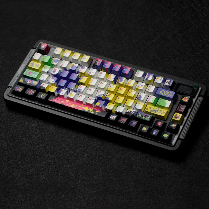 Graffiti Keycap Set Cherry Profile PBT Dye-sublimation Keycaps for Mechanical Keyboard Mx Swich 61/64/68/84/87/104/108 키캡