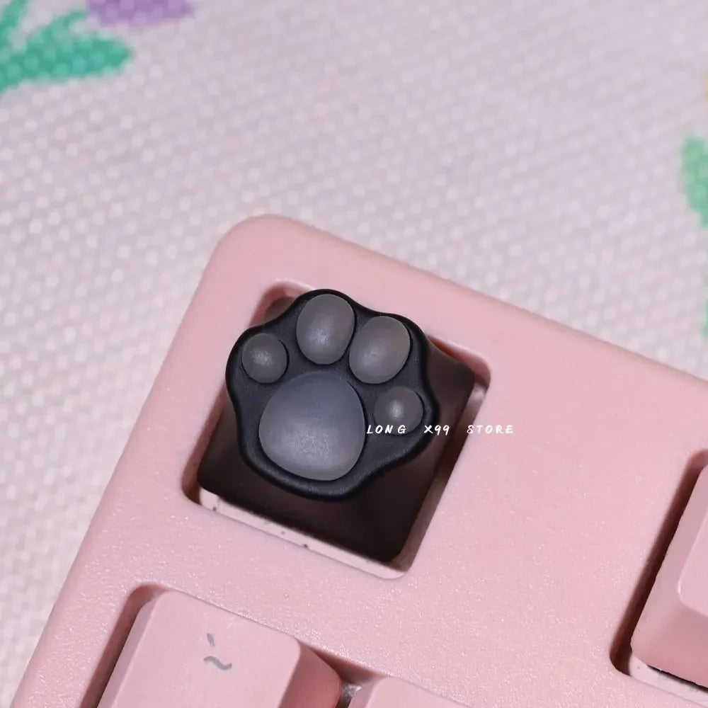 Pink Cute Cartoon Silicone Keycap Personality Soft Feel Cat DIY Artisan Cat Paws Pad Keyboard KeyCaps For Cherry MX Switches
