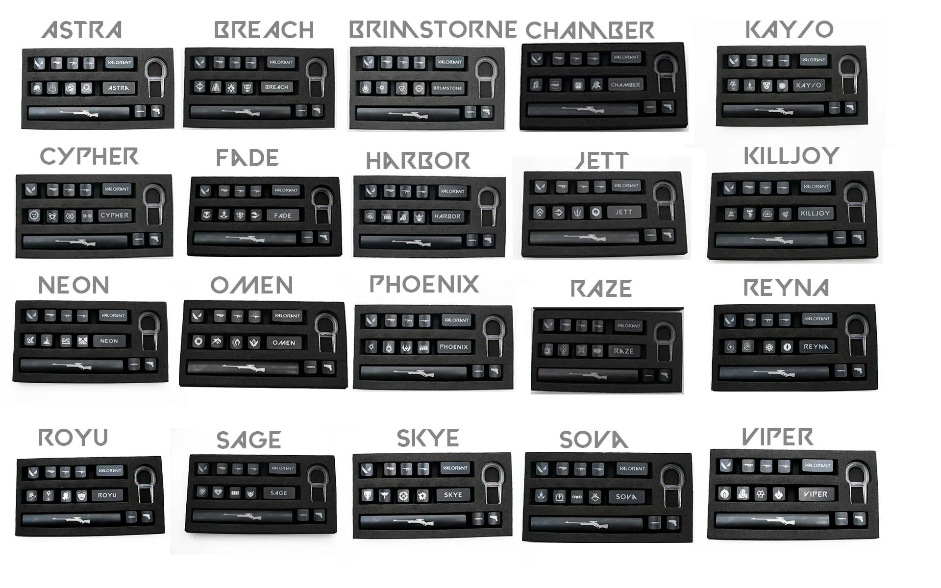 Valorant keycaps sage OEM Profile 10keys PBT dye sub keycaps