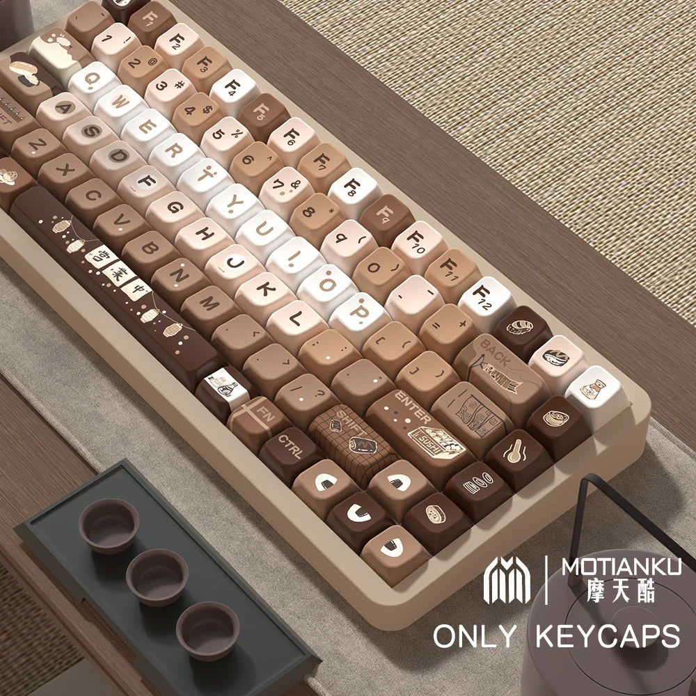 138/158 keys Original Theme Keycaps MDA Profile cute Anime PBT Keycap custom For Mechanical Keyboard with iso layout