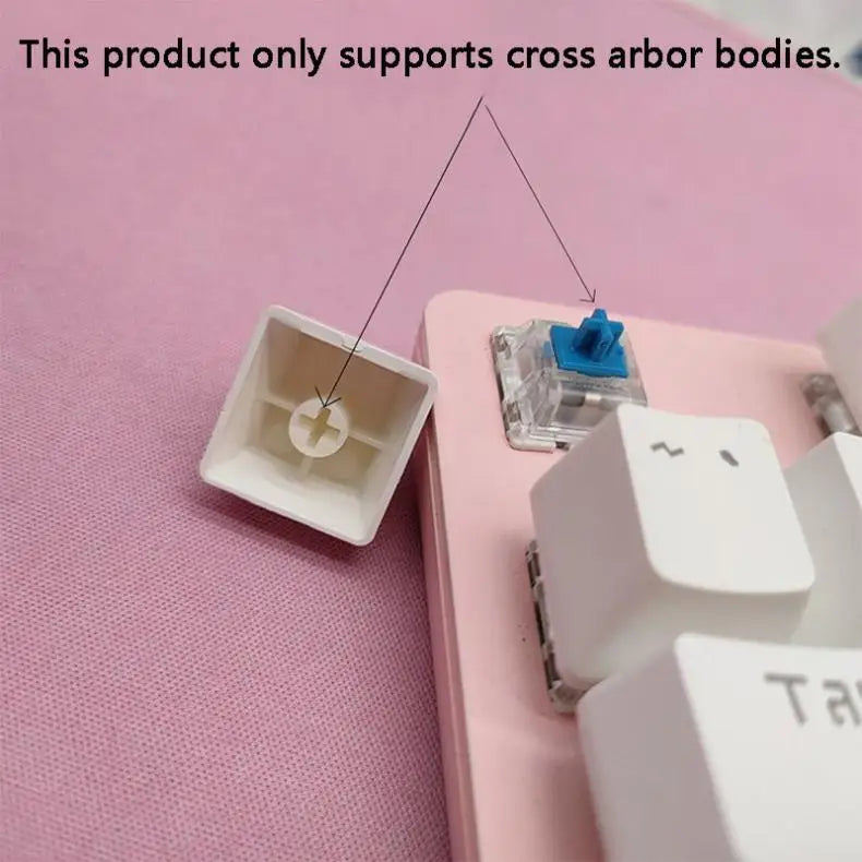 Kawaii Sanrio My Melody Cinnamoroll Kuromi Keycap Esc Base Transparent Cross Axis Mechanical Keyboard Keycaps Decorate Girl Gift