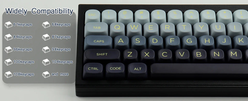 Mountain Range Keycap Set PBT MOA Profile DYE-Sublimation 143 Keys for Mechanical Keyboards