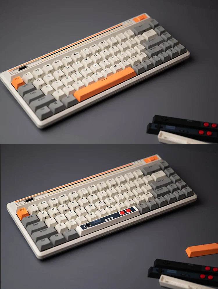 Retro Gamepad Keycap 6.25u spacebar Artisan Keycap ABS Material For MX switches for Gaming Mechanical keyboard Black White