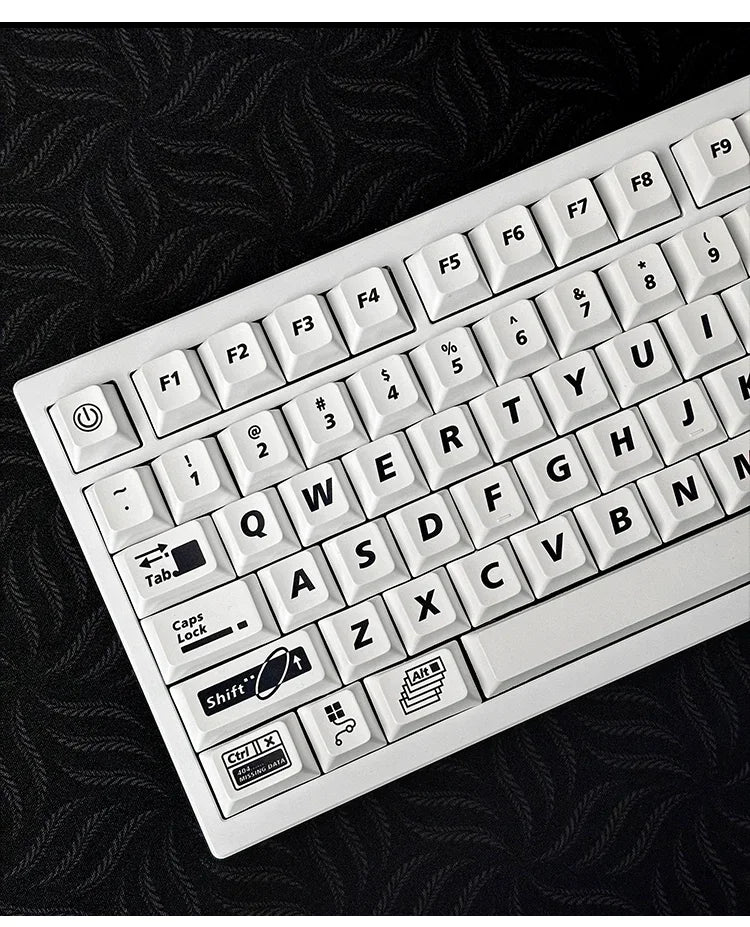 BarbarousGiGi PBT Original Profile Thermal Sublimation Cross Shaft Axis Switch 139 Key Caps for Custom Mechanical Keyboard Caps