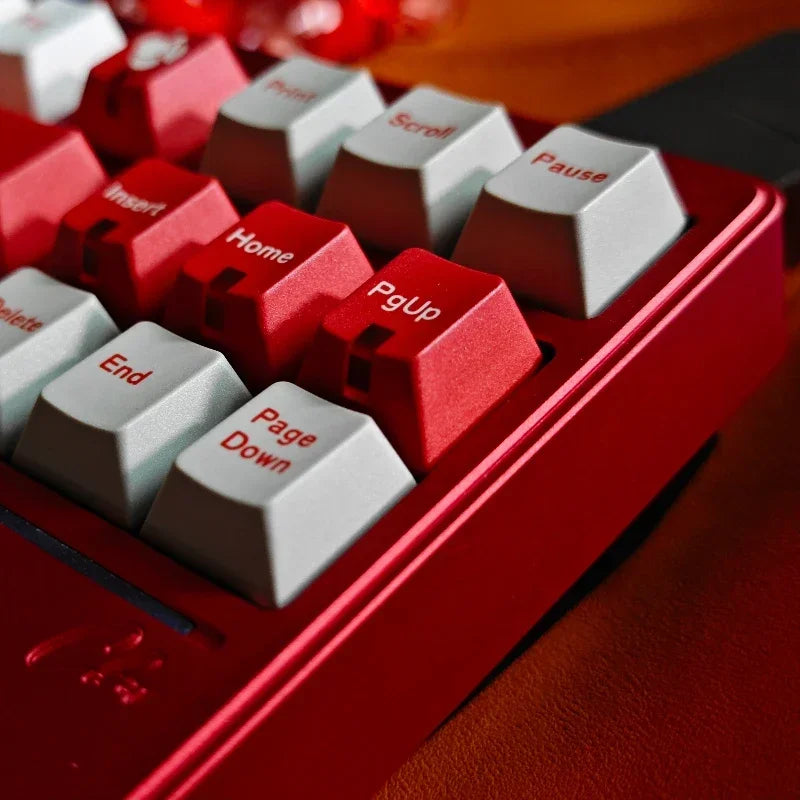 GMK Red Alert Theme Keycaps Cherry Profile PBT Thermal Sublimation Keycap Customized Keycaps Compatible with Mechanical Keyboard