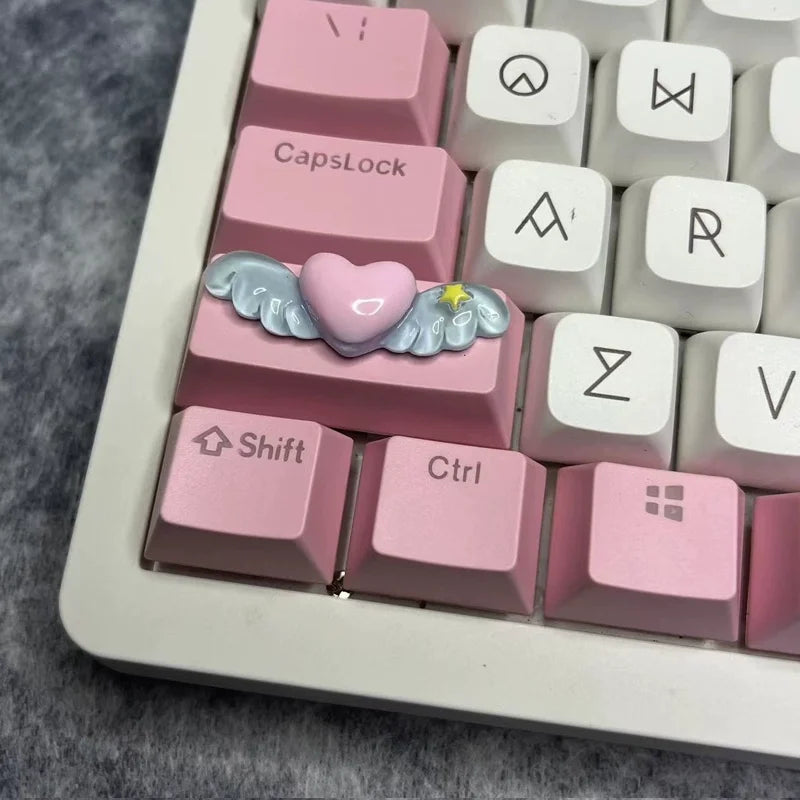 DIY Handmade Custom Bowknot l Wing Keycap Space 1.25U Alt Ctrl Cross Axis Game Mechanical Keyboard Keycap