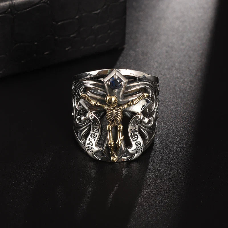 Retro Domineering Ethnic Style Fire-Breathing Dragon Ring Men\\'s Charm Open Ring Punk Motorcycle Rider Jewelry Accessories