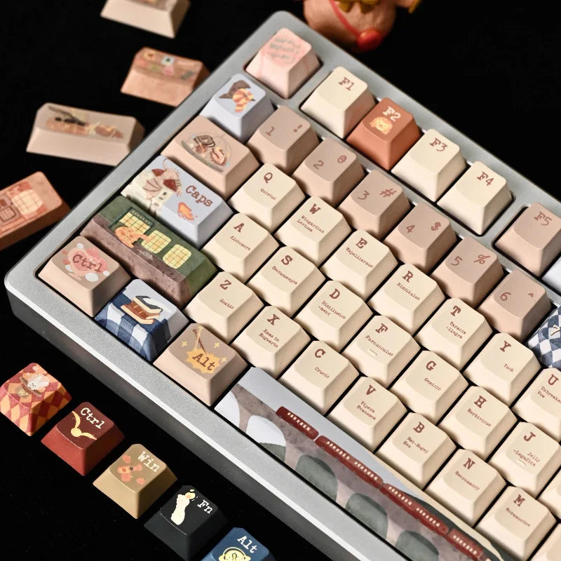 Diagon Alley Theme Keycaps Set PBT Sublimation SOA Cherry Profile Keycaps for Mechanical Keyboard Accessories Custom Key Caps