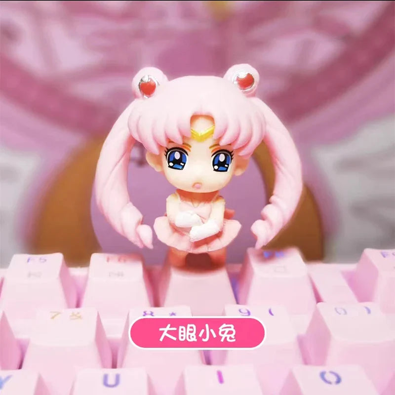 Handmade Customized PBT Keycaps Personality Mechanical Keyboard Keycap Beautiful Girl Cartoon Anime Modeling Keycaps ESC Key