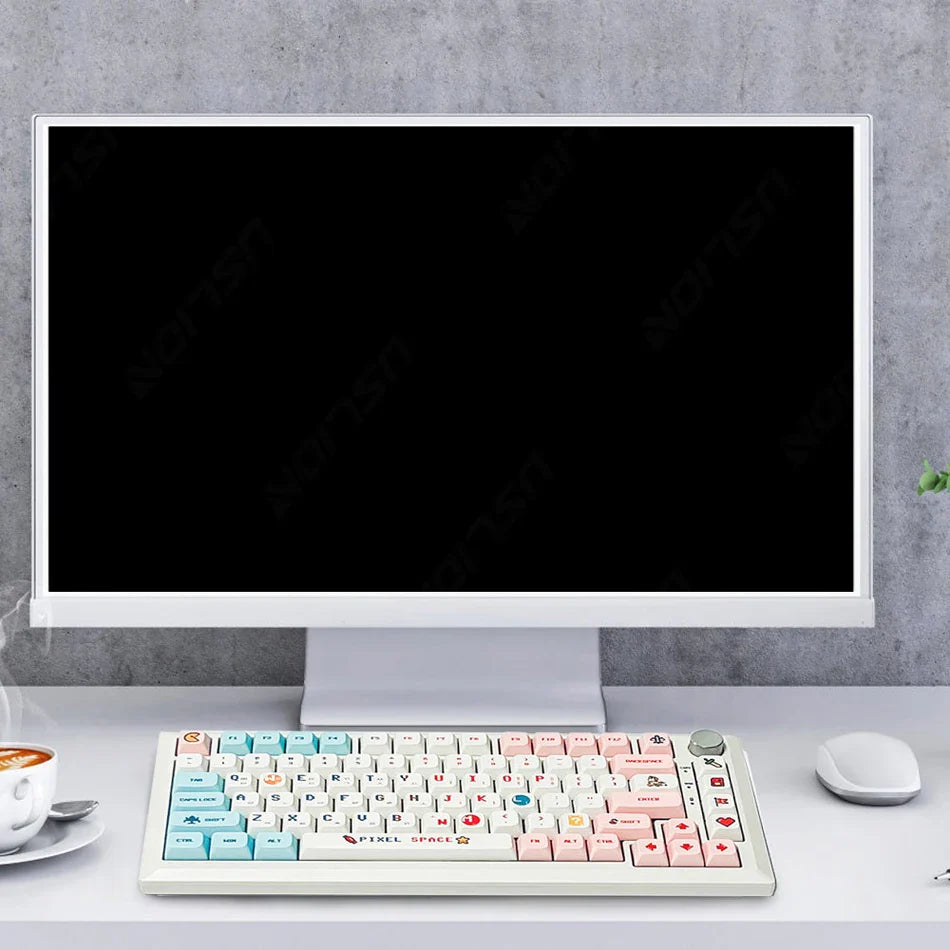 Candy Colorful 124 Keycaps XDA PBT Cartoon Keyboard Dye Sublimation for DIY Custom Mechanical Gaming Wear-Resistant Keycaps Kit