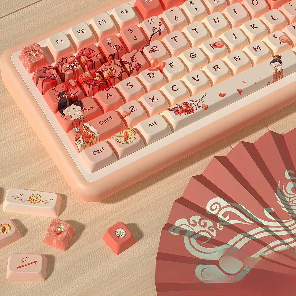 MDA Cartoon Personalized Keycap Set PBT Large Set Creative for MX Switch 60/84/90/104/108 Gaming Mechanical Keyboards