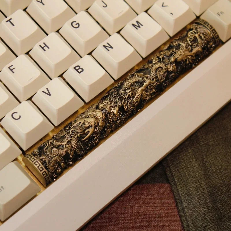 ECHOME Dragon Pillar Space Bar 6.25U Resin Artisan Keyboard Cap Original Chinese Culture Custom KeyCap for Mechanical Keyboard