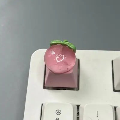 DIY Customized Bow Key cap Rabbit Ear Transparent R4 Cross Axis Game Pink Mechanical Keyboard Keycap