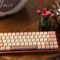 Cute Coffee Dog Theme Keycaps Set QX3 Cherry Profile Keycaps for Mechanical Keyboard Accessories Gift Cute Keyboard Keycaps Set