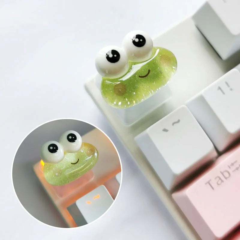 Diy Sanrio Translucent Keycap for Cross Axis Mechanical Keyboards Female Love Kuromi Key Cover