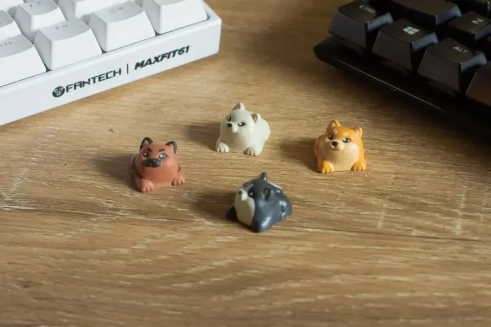 ECHOME Artisan Keycaps Shiba Dog Custom Animal Cute Keycap Resin Keyboard Cap Cartoon Pet KeyCap Mechanical Keyboard Accessories