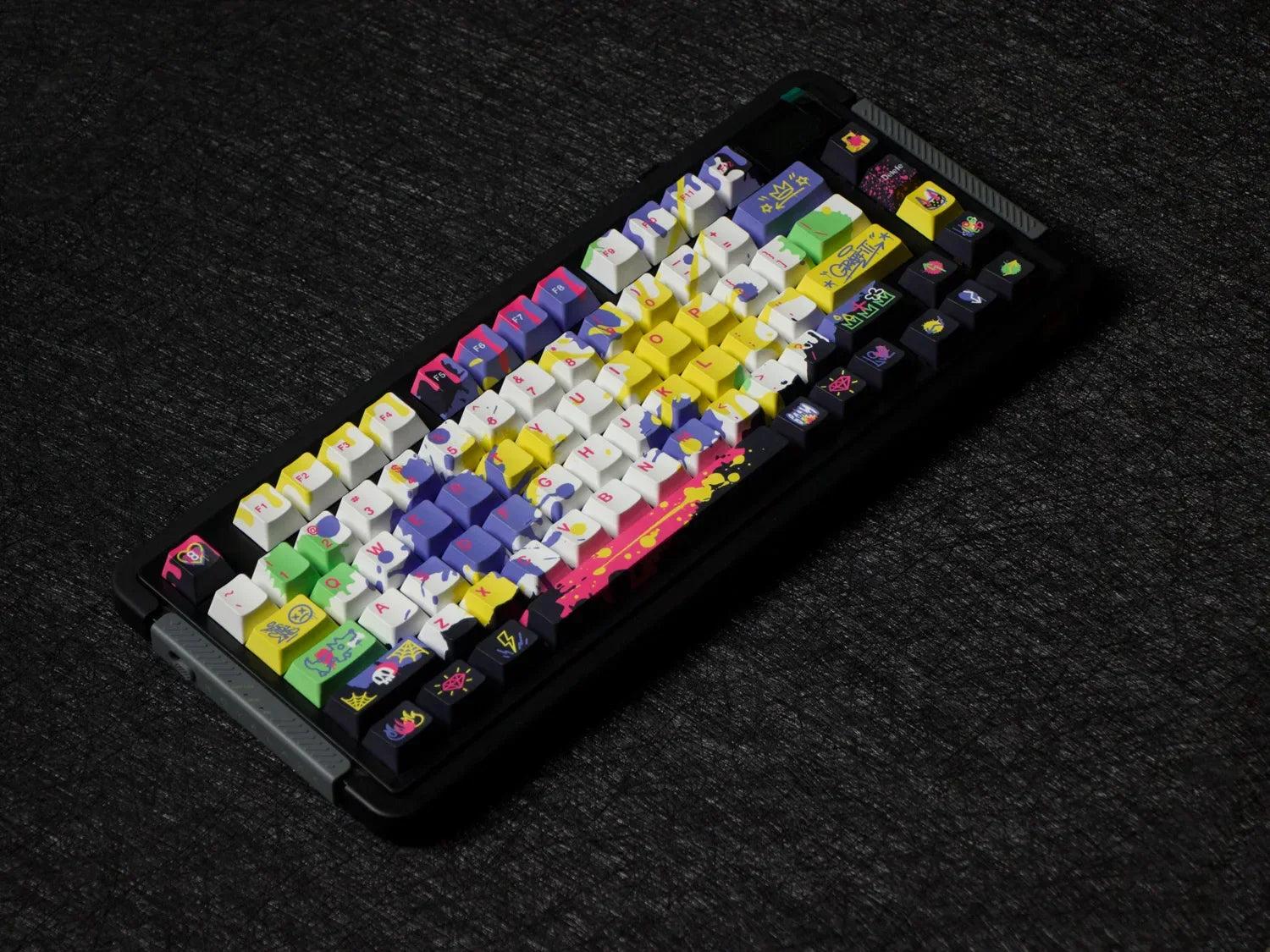 Graffiti Keycap Set Cherry Profile PBT Dye-sublimation Keycaps for Mechanical Keyboard Mx Swich 61/64/68/84/87/104/108 키캡