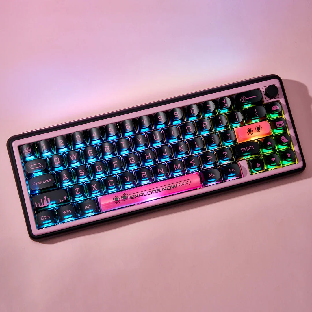 Transparent Keycaps PC 170 Keys Set for Mechanical Keyboard Keycap Accessories Personalized Customization DDA Profile Keycaps