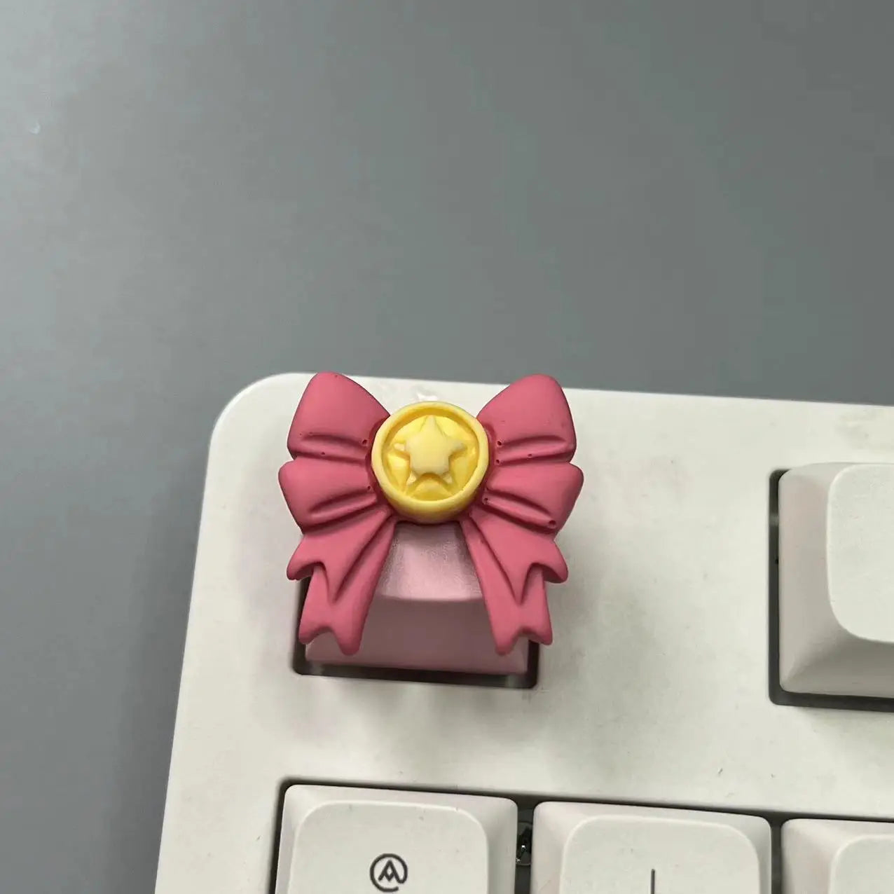 DIY Custom Bow Keycap with Transparent R4 Cross Axis Gaming Pink Mechanical Keyboard Keycaps Keyboard Decoration