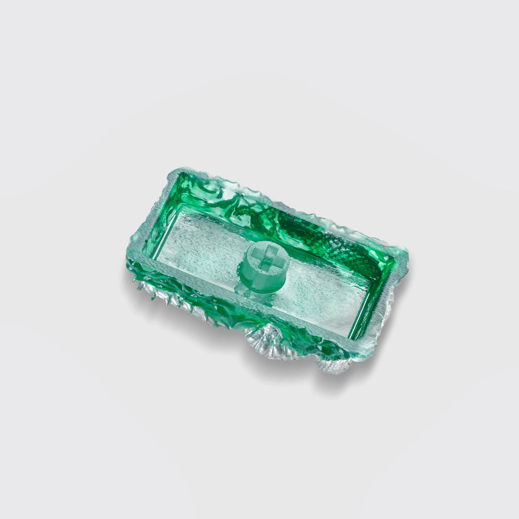 Emerald Keycap Custom Resin Slivery Dragon Point 1.75u Artisan Key Cap Creative Mechanical Keyboard Capslock Keycap for Boy Gift