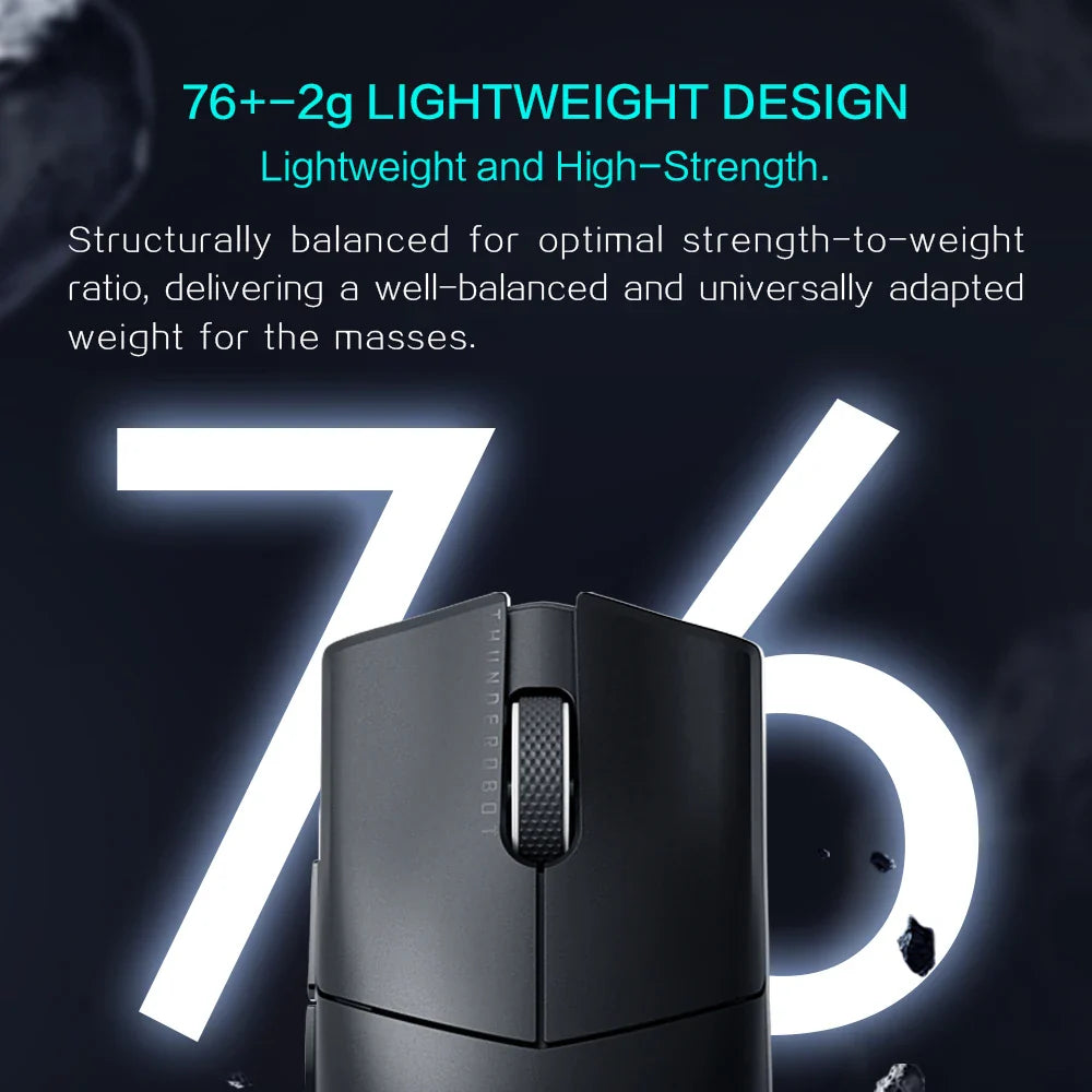 ThundeRobot ML901 Three-mode Mouse Gaming Wireless Bluetooth 2.4G Wired Ultra-lightweight Design PAW3395 Wireless Charging