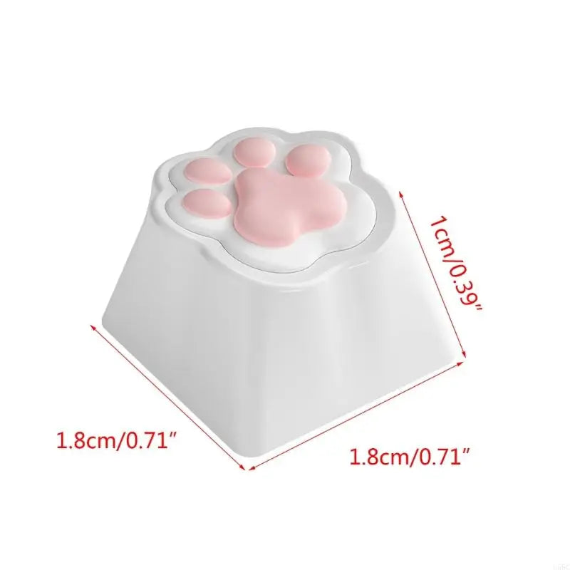 U55C 3D Soft Silicone ABS Cat Claw Base Keycap Compatibility for MX Structure Switches Mechanical Keyboards DIY Decoration