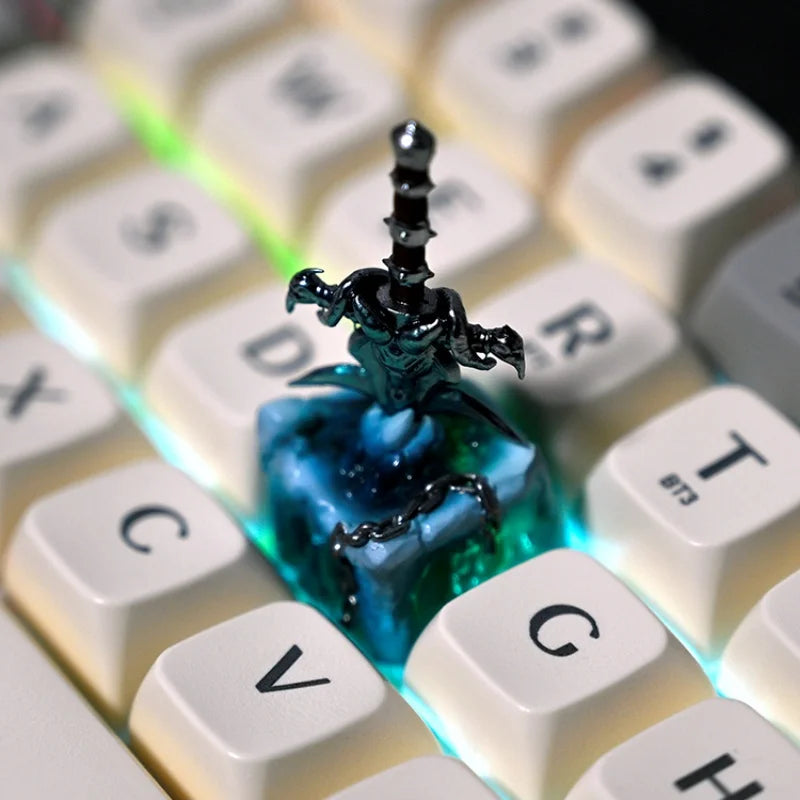 1Pc Mechanical Keyboard Keycaps OEM Height 3d Printed Personalized Resin Keycaps Wrath Of Frost The Lich King Game Key Cap Gifts