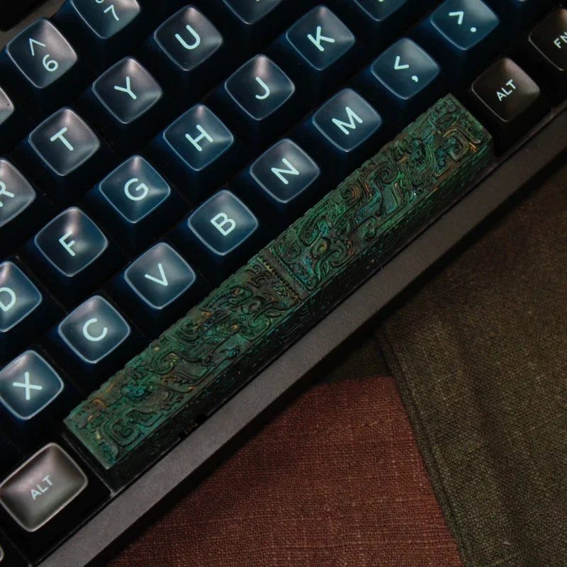 ECHOME Gluttonous Theme SpaceBar 6.25U Resin Artisan Keyboard Cap Original Chinese Culture Custom KeyCap for Mechanical Keyboard